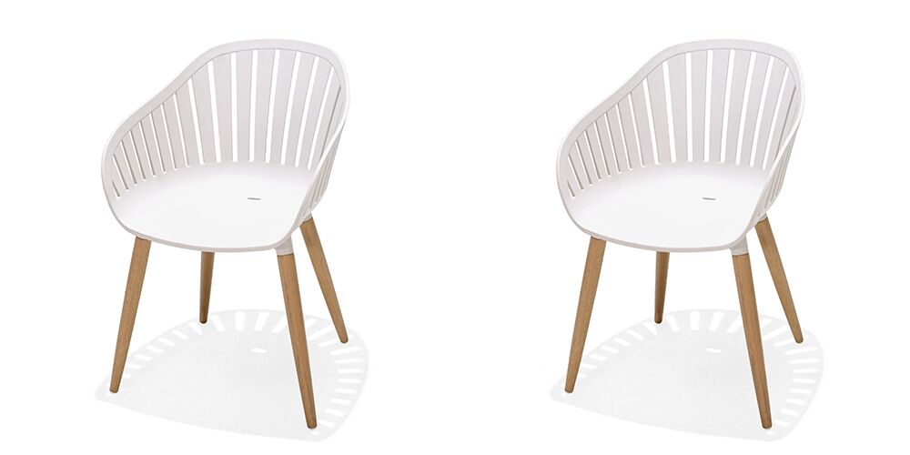 LifestyleGarden Nassau Pair of Dining Chairs - Oatmeal (DuraOcean)