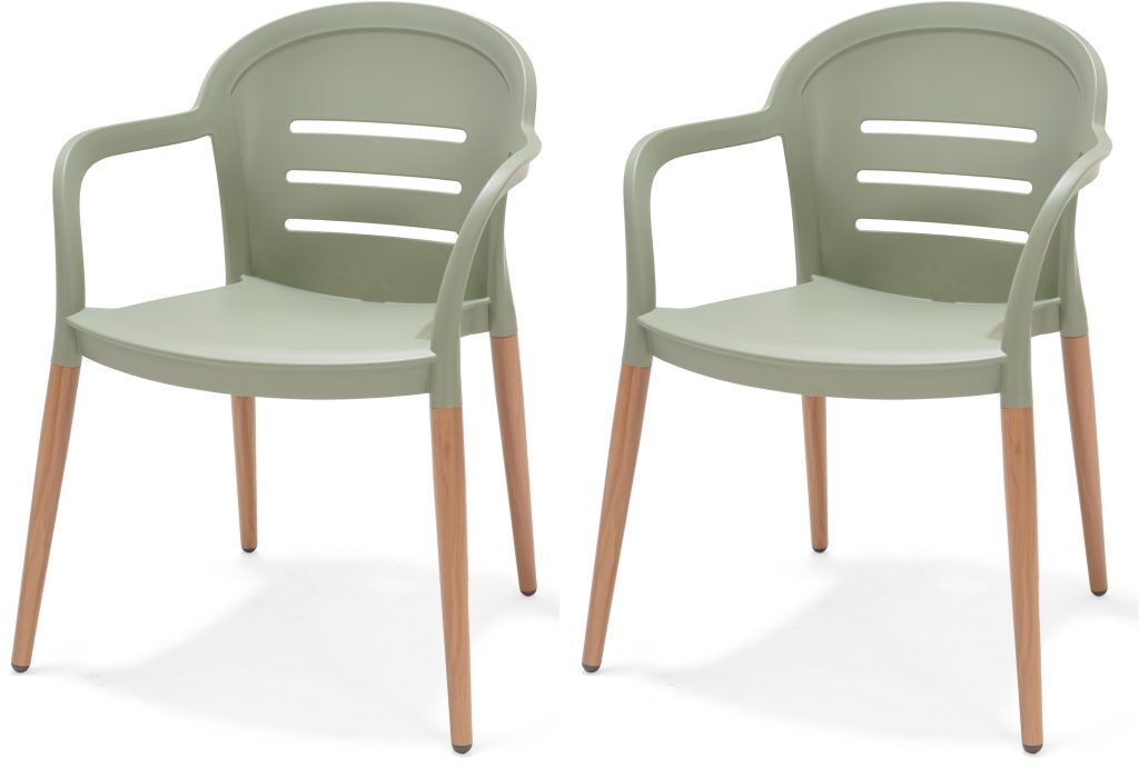 LifestyleGarden Onyx Pair of Dining Chairs - Green