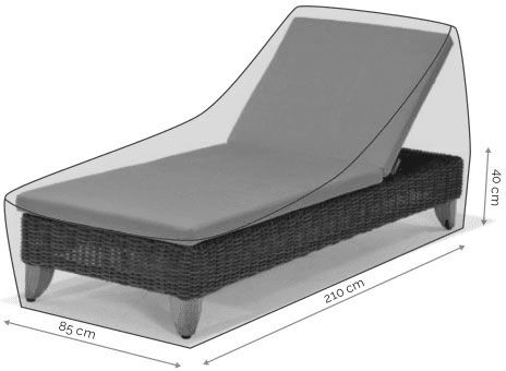 LifestyleGarden Premium Furniture Cover Sunbed 210x85cm - Grey