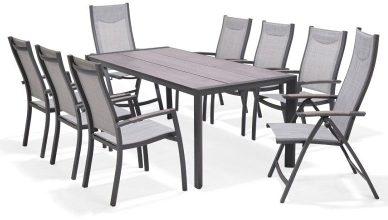 LifestyleGarden Urbanite Panama Dark 8 Seat Mixed Dining Set