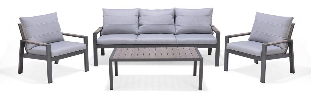 LifestyleGarden Urbanite Dark 4 Piece Lounge Set