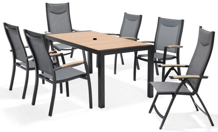 LifestyleGarden Panama 6 Seat Mixed Dining Set - Weathernet