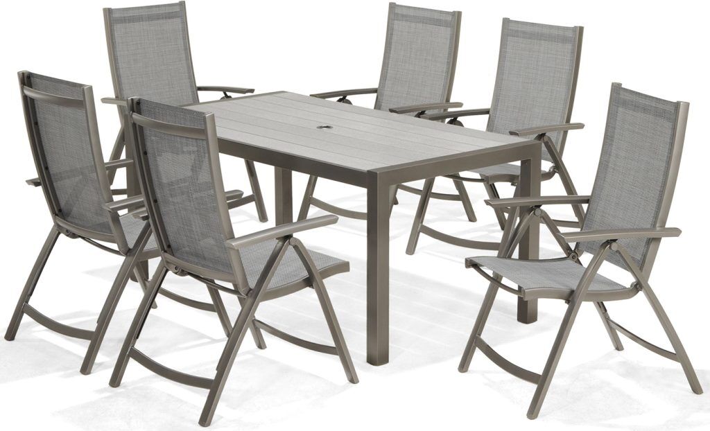 LifestyleGarden Solana 6 Seat Reclining Dining Set