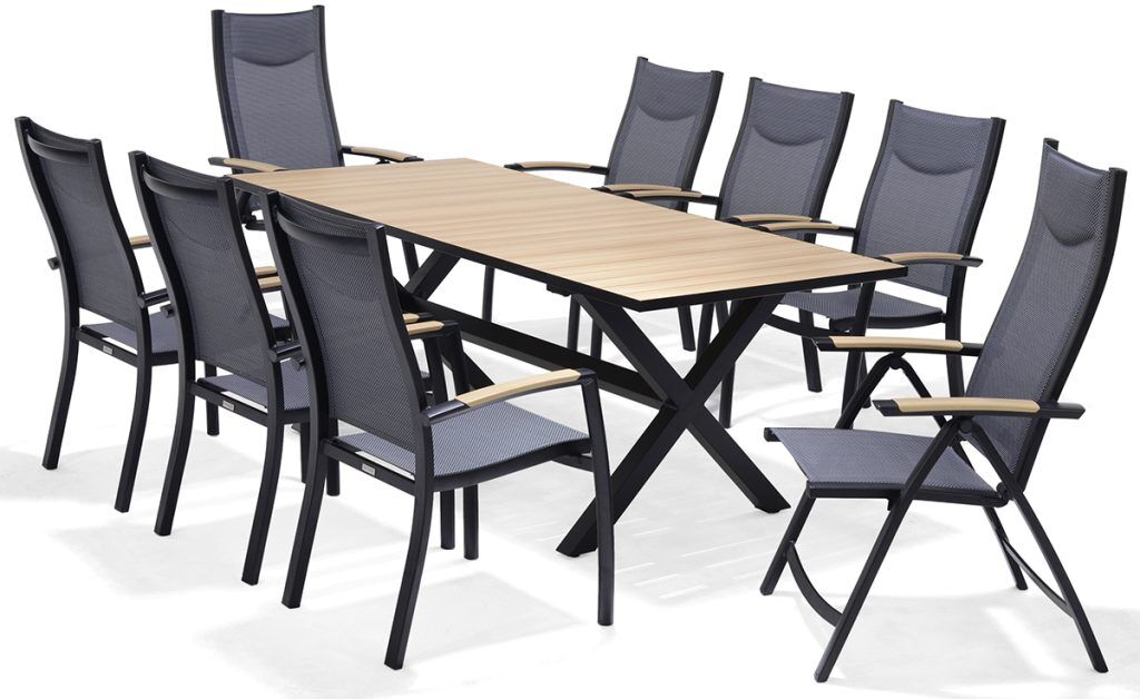 LifestyleGarden Panama 8 Seat Mixed Dining Set - Weathernet