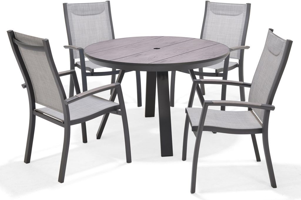 LifestyleGarden Urbanite Panama Dark 4 Seat Round Dining Set