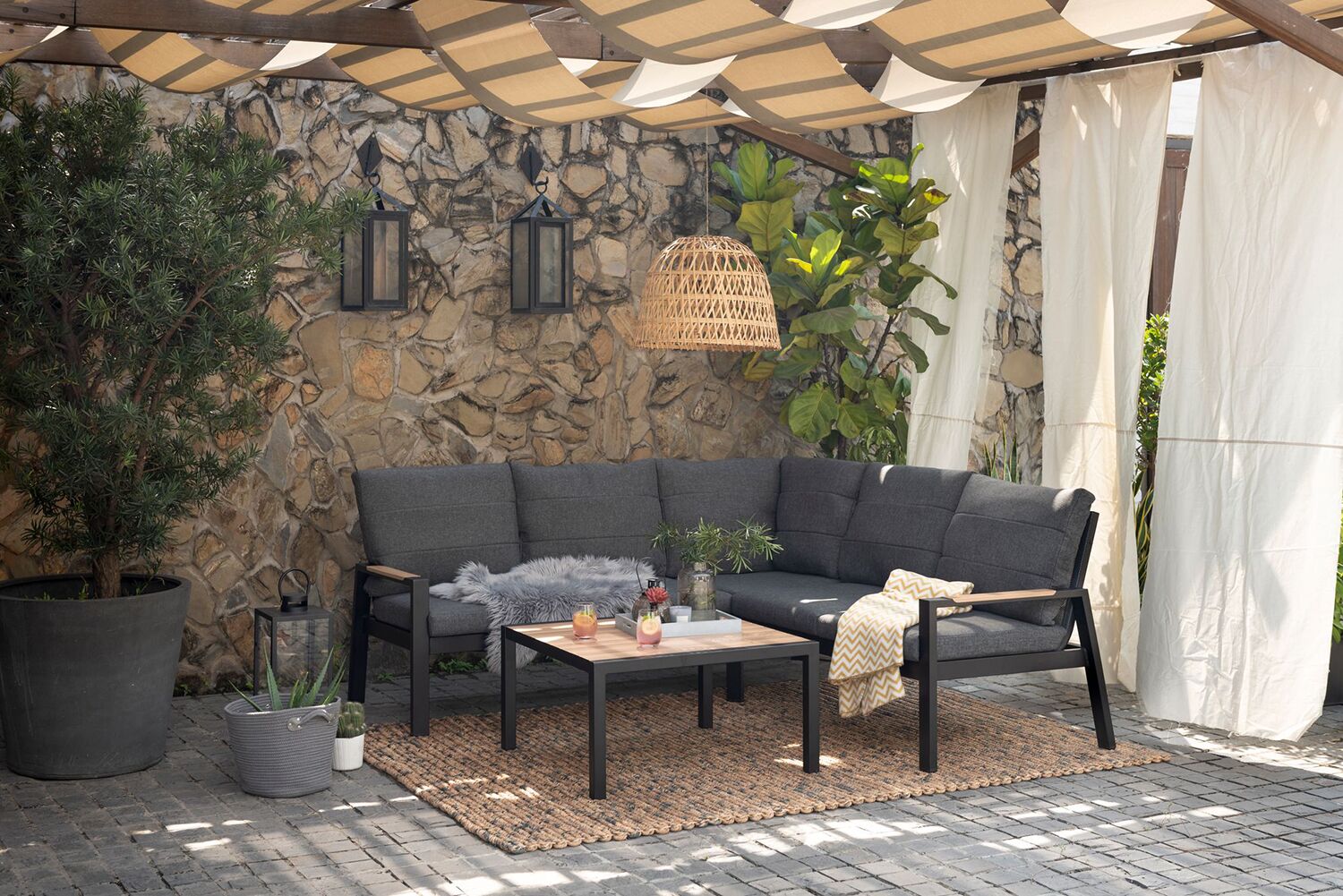 LifestyleGarden Panama 80cm Corner Sofa Set