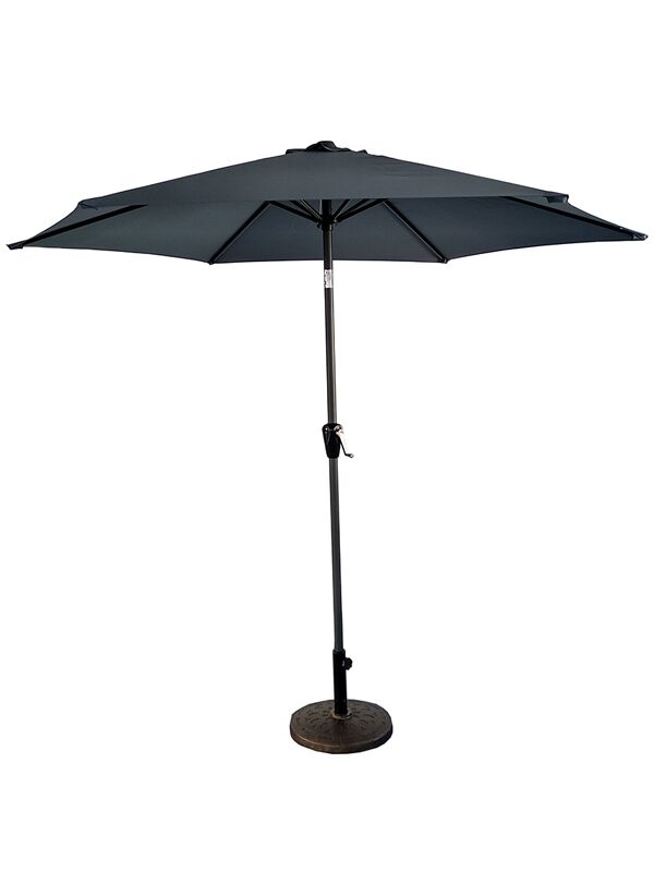 LifestyleGarden 2.5m Parasol and 15 kg base set - Grey