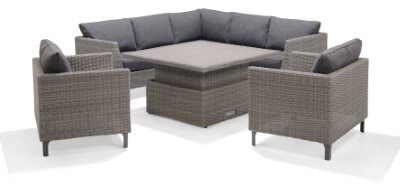 LifestyleGarden Bermuda Casual Corner Set including Sofa Chairs in Grey