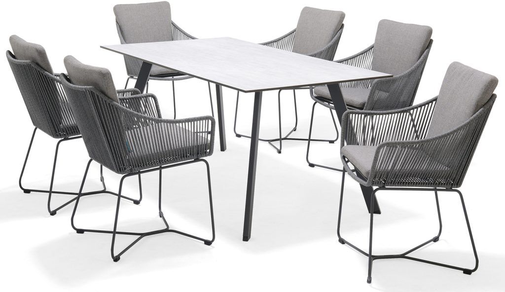 LifestyleGarden Opal Rectangular 6 Seat Dining Set