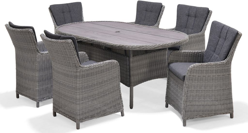 LifestyleGarden Martinique Grey 6 Seat Dining Set