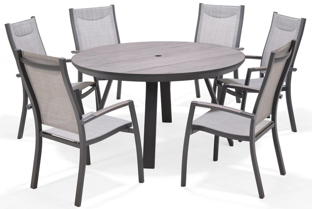 LifestyleGarden Urbanite Panama Dark 6 Seat Round Dining Set