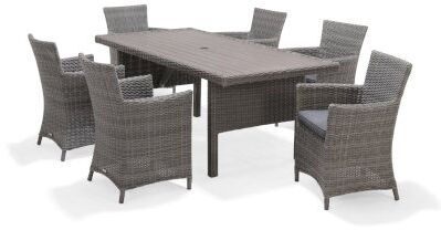 LifestyleGarden Bermuda 6 Seat Dining Set in Grey